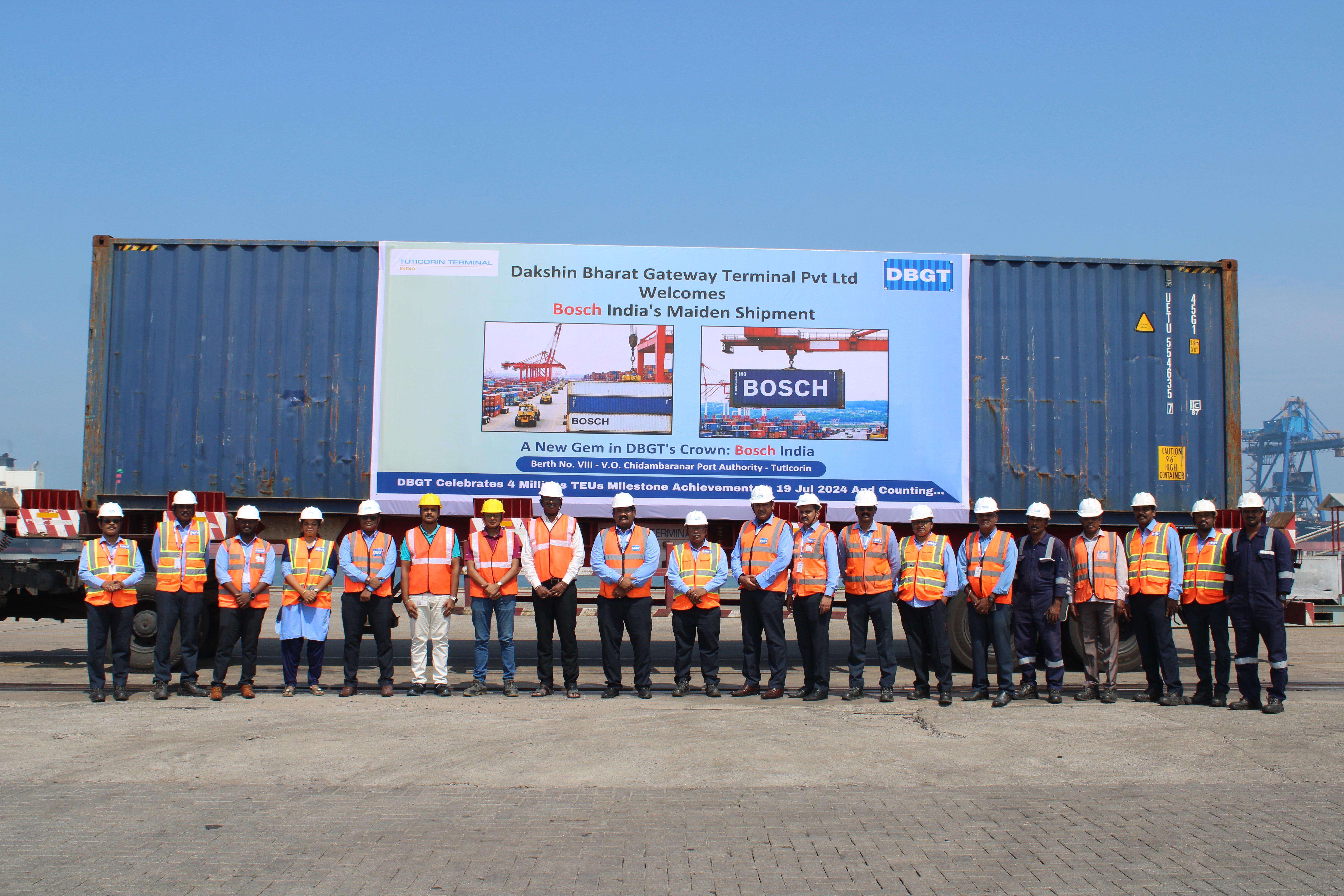 DBGT Welcomes Bosch India's Maiden Shipment