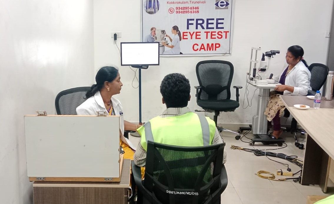 DBGT Conducts Successful Eye Camp and General Health Checkup for Terminal Workers